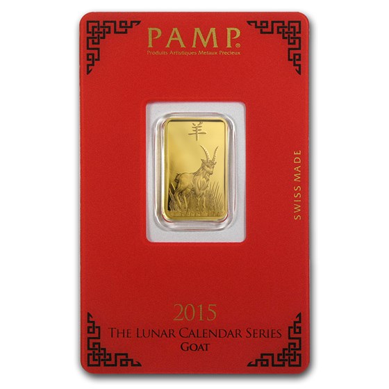 5 gram Gold Bar - PAMP Suisse Year of the Goat (In Assay) 5 gram Gold Bar - PAMP Suisse Year of the Goat (In Assay)